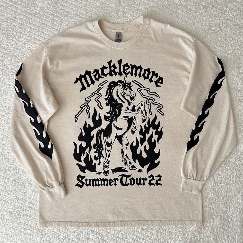 Macklemore Summer 2022 Unicorn Long Sleeve Tour Concert Tee T-Shirt Size XL